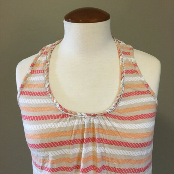 Y2K Suzy Shier Rope Print Rayon Handkerchief Hem Tank Top - Picture 5 of 16